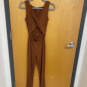 Ribbed Carmel One Piece